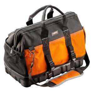 NEO tool bag with orange and black design, handle, and shoulder strap - Toolbox and Bag