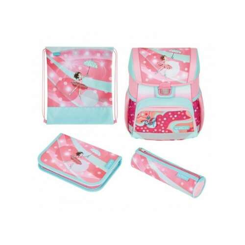 HERLITZ Loop Plus Ballet Love Schulranzen-Set, enthält Rucksack, Federmäppchen, Stiftetui und Sporttasche