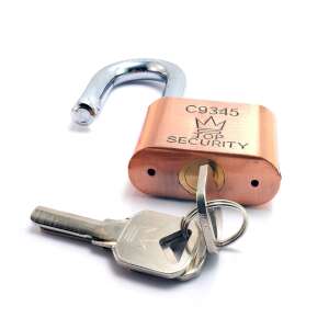 Top Security C9345 50mm réz lakat 3 kulccsal - Lakat