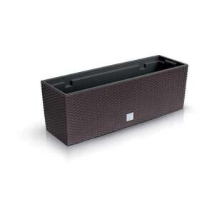 Rato Case decorative planter, rattan look, brown, 58x18x19.5 cm, side view - Flower Pot