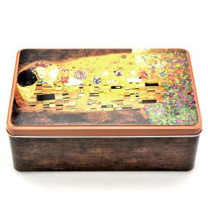 Klimt A csók fém tárolódoboz, téglalap alakú, 20x7x13 cm - Klimt