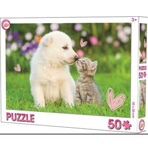 Kutyás - cicás puzzle - 50 darabos 61963977 