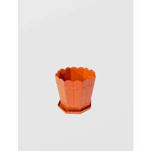 Vintage Mercaton® barna műanyag virágcserép tálcával, 29x27 cm - Sterk