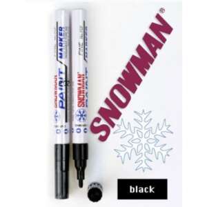 Snowman festőfilc, fekete, kerek hegy, 2 db - Lakkmarker