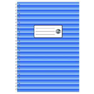 A4-es vonalas spirálfüzet kék csíkos borítóval - Fortuna