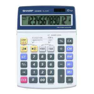 Sharp EL-2125C asztali számológép 12 számjeggyel, dupla táplálással és folytatás funkcióval - Sharp