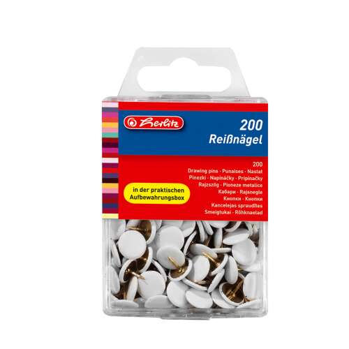 200 db fehér rajzszög, Herlitz márka