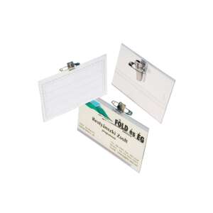 FHC Névkitűző - Átlátszó - Csipeszes - 90x55 mm