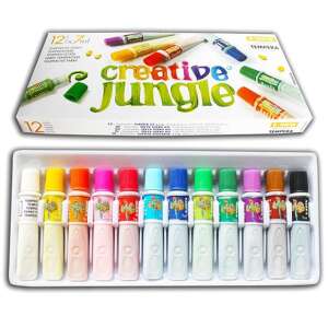 Creative Jungle 12-Farben-Tempera-Farbset, 12 Tuben à 7 ml - Temperafarben
