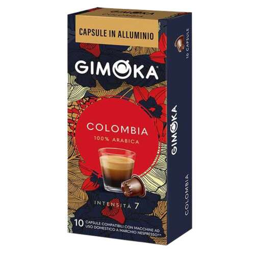 Gimoka Colombia Nespresso kompatibilis kávékapszulák, 10 kapszula, 100% Arabica, intenzitás 7