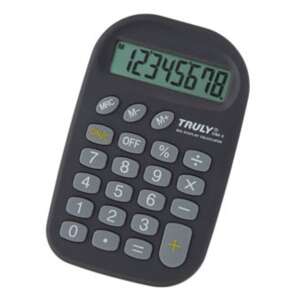 Truly - 8 számjegyes zsebszámológép - 318A-8