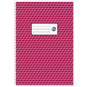 A4-es spirálfüzet kockás papírral, 70 oldal, piros borító - Fortuna