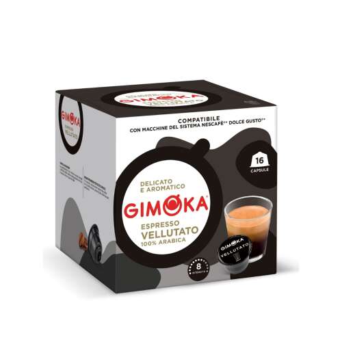 Gimoka Espresso Vellutato Dolce Gusto kompatibilis kávékapszulák, 16 kapszula, 100% Arabica