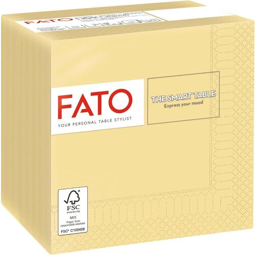 FATO Smart Table pezsgőszínű szalvéta, 2 rétegű, 24x24 cm, 100 darabos, FSC tanúsítvánnyal