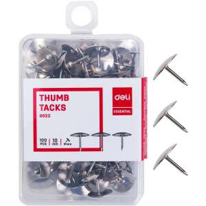 Deli Essential 100 darabos 10 mm-es nikkel rajzszeg - Rajzszög