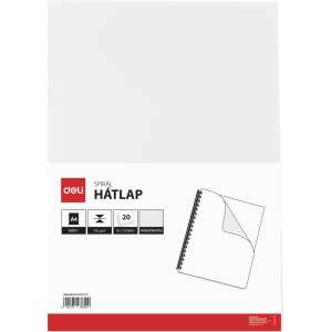 DELI Start Spirál Hátlap - A4 - 20 db - Matt Fehér