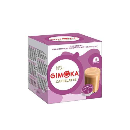 Gimoka CaffeLatte kávékapszulák, Dolce Gusto gépekhez kompatibilisek, 16 kapszula - Élelmiszer és ital