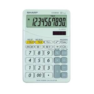 Sharp EL-M332 Ikerteljesítményű Számológép, 10 számjegyes kijelző, adószámítás, rózsaszín - Sharp