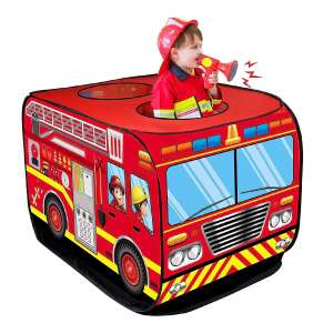 Tűzoltóautó alakú játszósátor gyerekeknek - könnyen felállítható - 112 x 70 x 70 cm (BBJ) 61970327 Játszósátrak & Alagutak