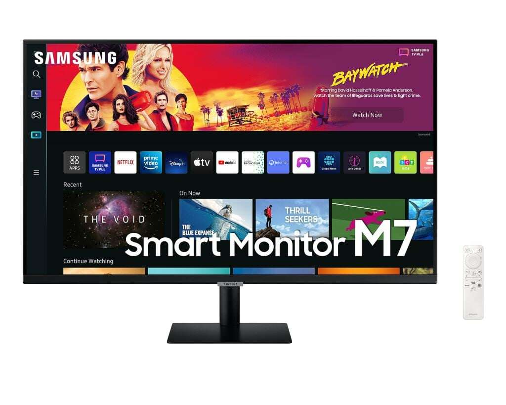 32" samsung smart m7 lcd monitor fekete (ls32bm700uuxen)