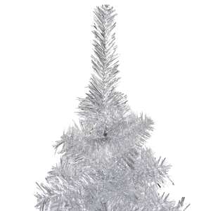 Ezüstszínű pet műkarácsonyfa állvánnyal 210 cm 62013681 