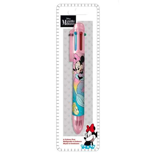 Disney Minnie Mouse Mermaid 6 színű toll, rózsaszín toll Minnie Mouse sellő mintával