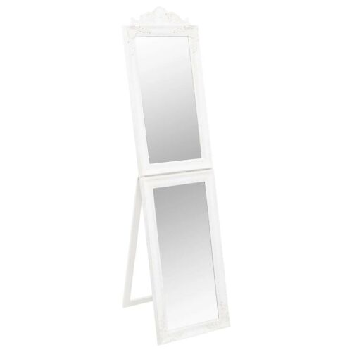 vidaXL Állótükör - Barokk - Fehér - 160cm
