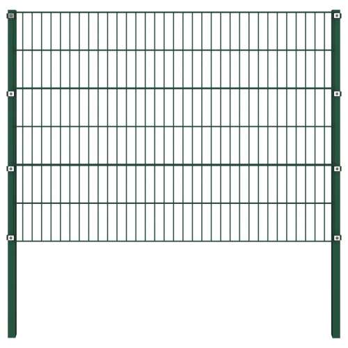 Zöld vas kerítéspanel oszlopokkal 6,8 x 1,2 m 62022927
