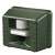 Nature ultrasonic animal repellent, green, 21m range, side view