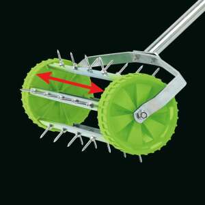 Draper tools zöld görgős gyepszellőztető tüskedobbal 450 mm 62041716 Gyeplazító és gyepszellőztető
