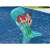 Bestway Disney The Little Mermaid inflatable pool float in use