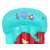 Bestway Little Mermaid inflatable pool float, turquoise, with Ariel, close-up of the headrest