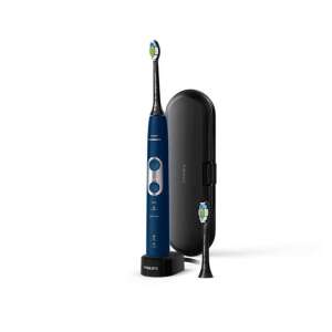Elektryczna szczoteczka do zębów Philips Sonicare ProtectiveClean 6100, niebieska, z podstawą ładującą, etui podróżnym i dwiema końcówkami szczoteczki - Philips Elektryczna szczoteczka do zębów