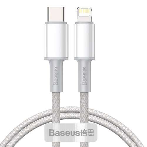 Baseus USB-C към Lightning кабел с найлонова оплетка, отблизо
