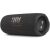 Angled view of black JBL Flip 6 portable speaker