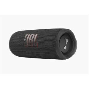 JBL Flip 6 portable Bluetooth speaker, black, side view - Headphone and Bluetooth Speaker