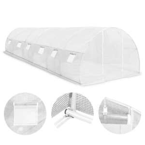 vidaXL 27m² üvegház ablak és váz részletekkel - Üvegház