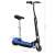 Dimensions of the blue electric scooter with adjustable seat and handlebars, 120W motor, 12 km/h speed