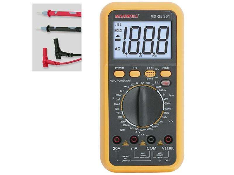 Multimetr cyfrowy Maxwell 25301 z pomiarem logiki TTL