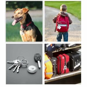 Apple AirTag cu husă TechProtect atașat la zgarda câinelui, rucsac, chei și bagaje - Urmărire