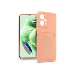 Pink Silicone Phone Case with Card Holder for Xiaomi Poco X5 5G - Phone Case