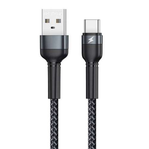 Kabel USB-C Remax Jany Alloy, 1m, czarny, do szybkiego ładowania