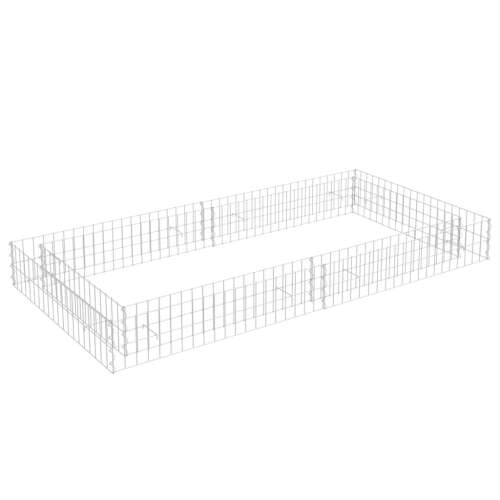 Horganyzott acél gabion magaságyás, 200 x 100 x 20 cm - Magaságyás