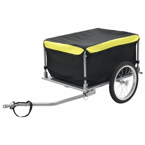 Robust Kerékpár Utánfutó - 65 kg - Fekete-Sárga