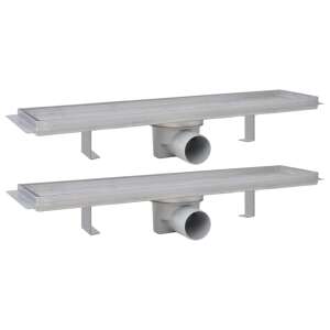 Set de 2 bucăți de 2db lineáris rozsdamentes acél zuhany lefolyó 530 x 140 mm scurgere de duș din oțel inoxidabil - Rigole