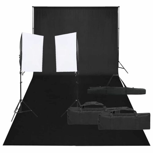 Fotostúdió Szett - 2x LED Lámpa, 600x300cm Háttér - Komplett