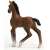 Schleich Oldenburg Csikó 13947, barna ló figurája fehér jelzésekkel, hátulnézet