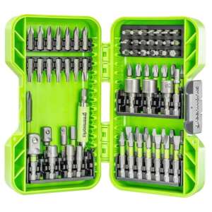 Set de biți pentru șurubelniță cu impact Greenworks de 70 de piese, include diverse dimensiuni și tipuri de biți, ideal pentru reparații la domiciliu și proiecte DIY - Seturi scule