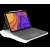 Logitech Folio Touch keyboard case for iPad Air 4th generation in Oxford Grey, open with iPad in typing mode, angled view