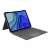 Logitech Folio Touch keyboard case for iPad Air 4th generation in Oxford Grey, open with iPad in typing mode, angled view
